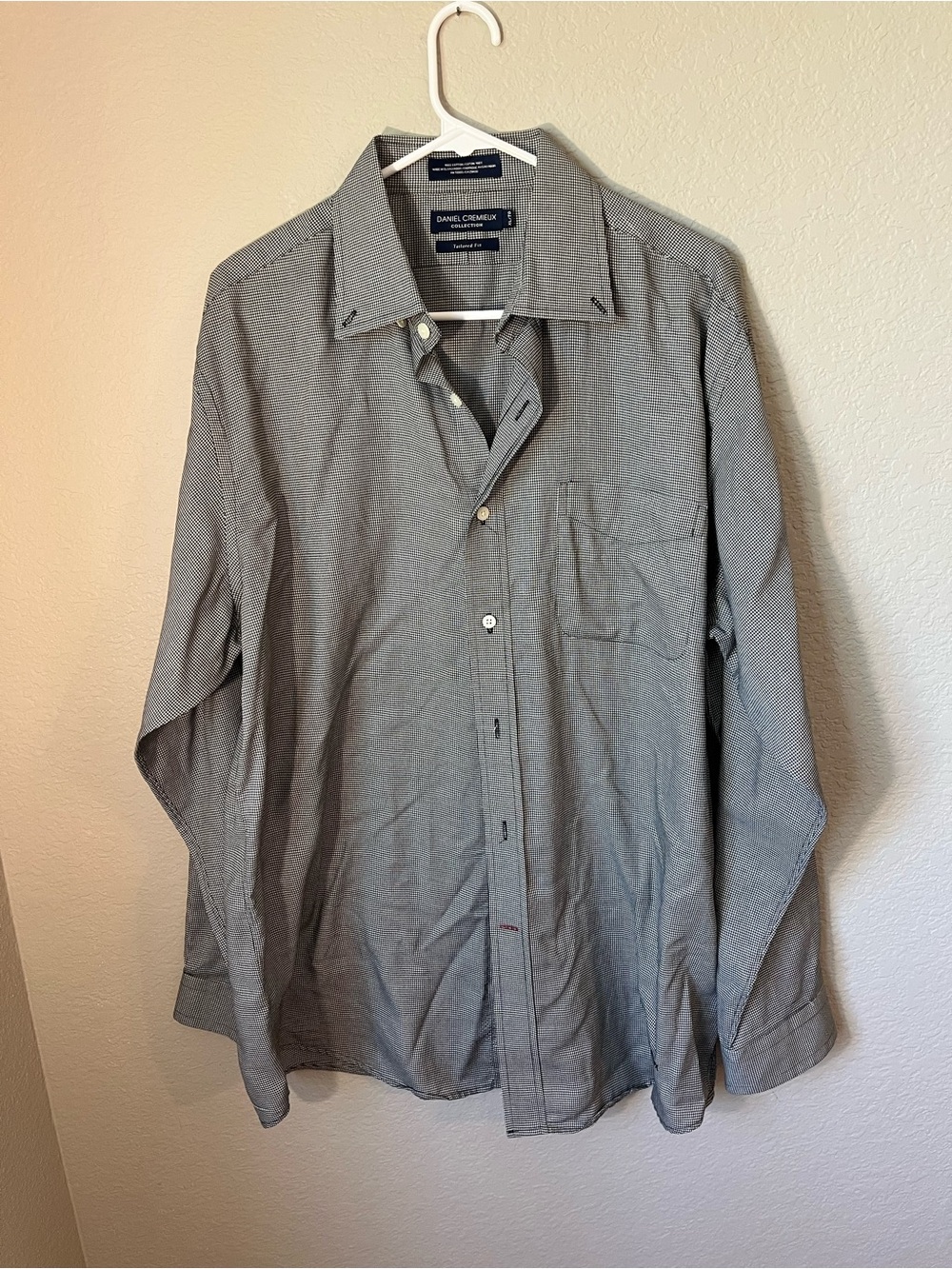 Vintage Chico’s Design 100% Silk Jacquard Button Down Shirt Size M Taupe 90’s